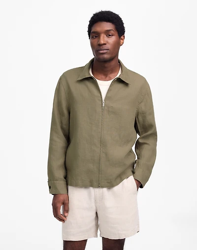 Linen Zip-Front Shirt Jacket | Madewell