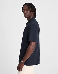 Quarter-Zip Pique Polo Shirt | Madewell