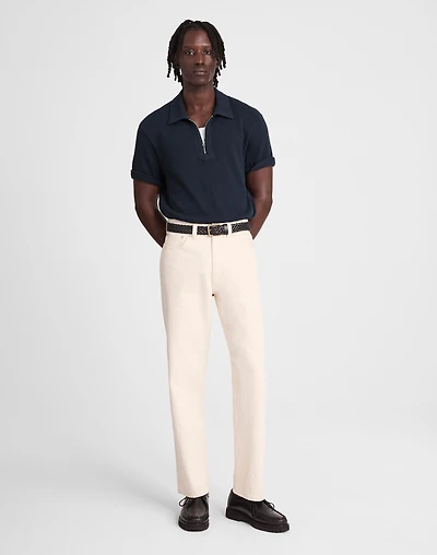Quarter-Zip Pique Polo Shirt | Madewell