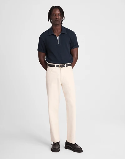 Quarter-Zip Pique Polo Shirt | Madewell