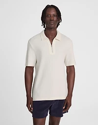 Quarter-Zip Pique Polo Shirt | Madewell