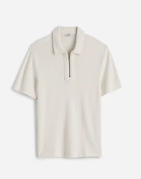 Quarter-Zip Pique Polo Shirt | Madewell