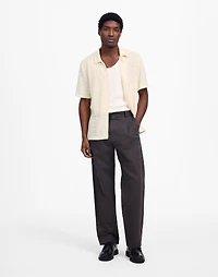 Jacquard-Knit Short-Sleeve Button-Up Shirt | Madewell