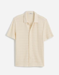 Jacquard-Knit Short-Sleeve Button-Up Shirt | Madewell