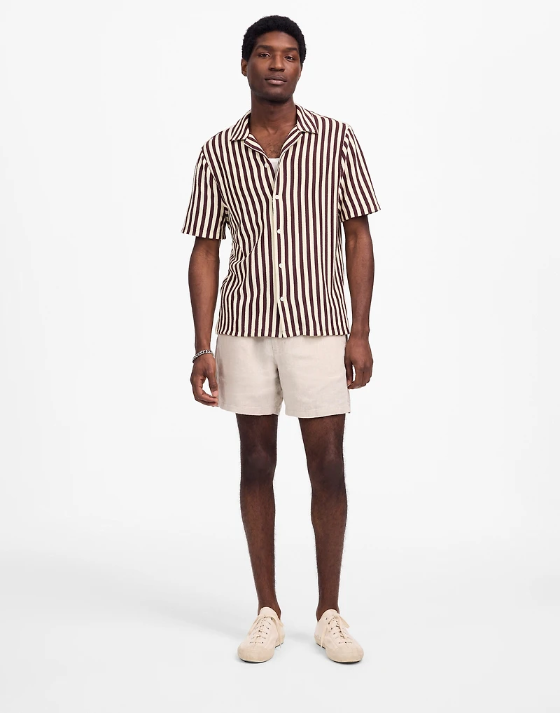 The Textured Knit Camp-Collar Shirt | Madewell