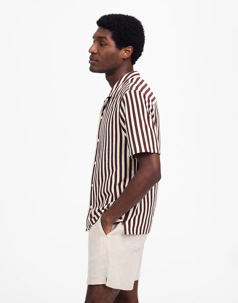 The Textured Knit Camp-Collar Shirt | Madewell