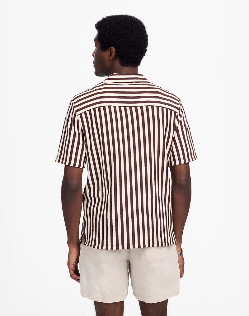 The Textured Knit Camp-Collar Shirt | Madewell