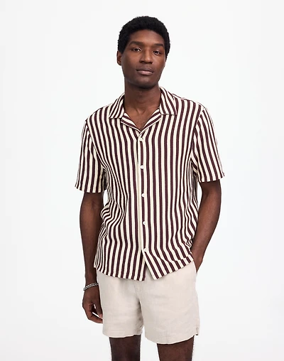 The Textured Knit Camp-Collar Shirt | Madewell