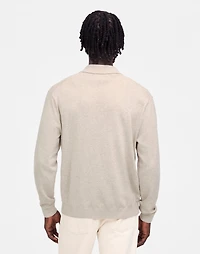 Button-Up Sweater Polo Lightweight Cotton-Linen Blend | Madewell