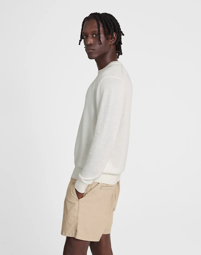 Crewneck Sweater Lightweight Cotton-Linen Blend | Madewell