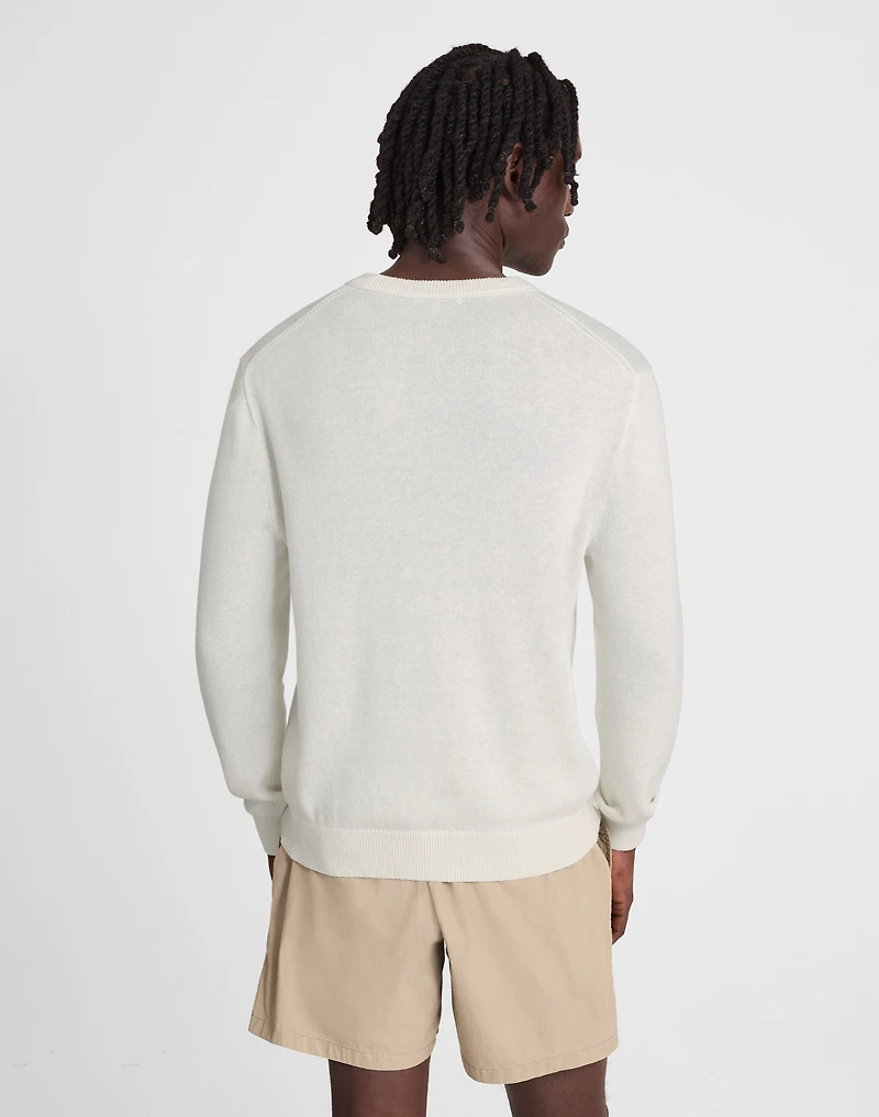 Crewneck Sweater Lightweight Cotton-Linen Blend | Madewell