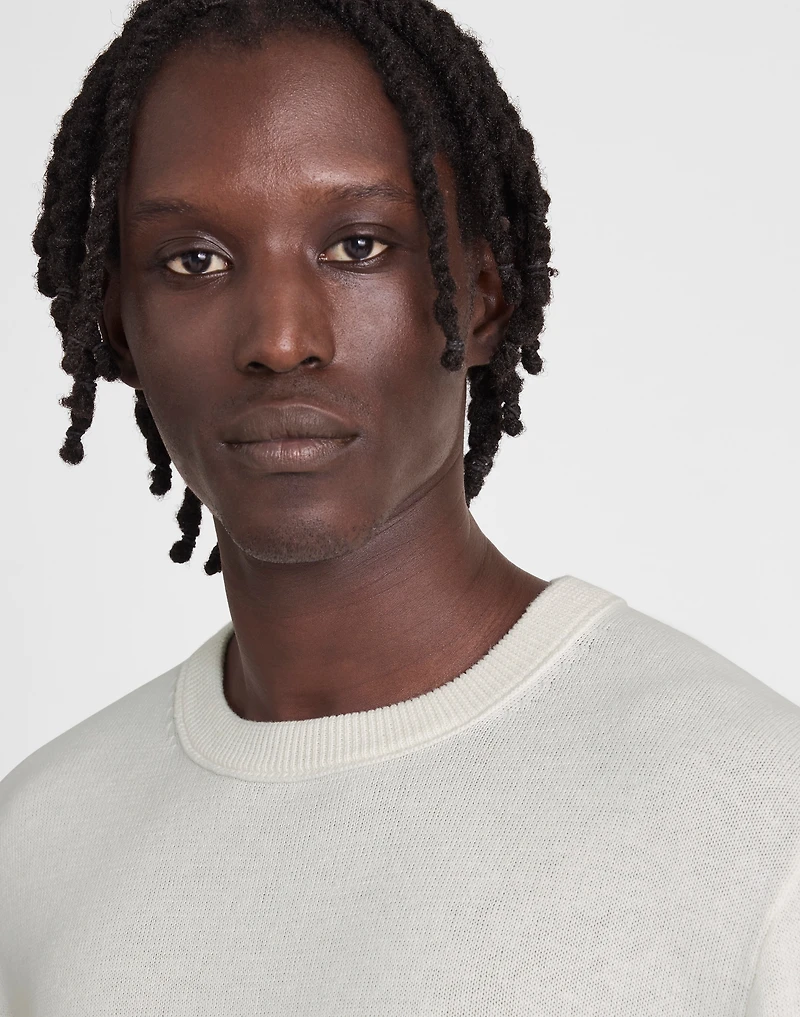 Crewneck Sweater Lightweight Cotton-Linen Blend | Madewell