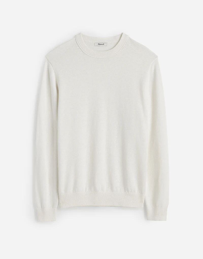 Crewneck Sweater Lightweight Cotton-Linen Blend | Madewell