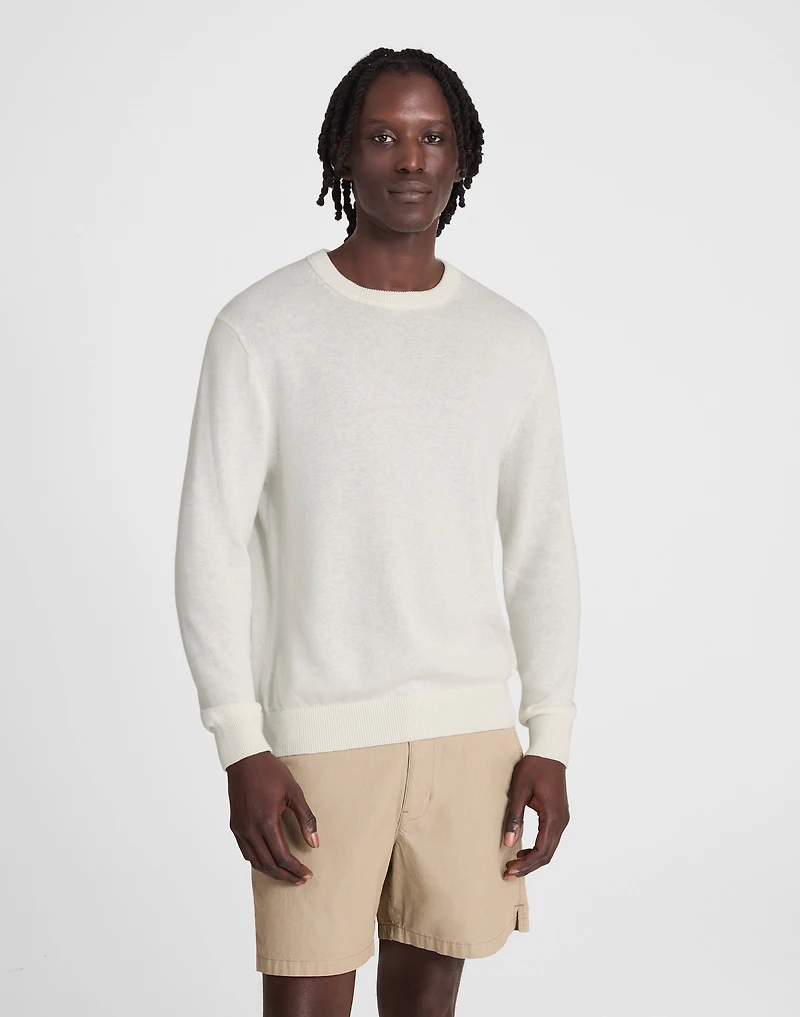 Crewneck Sweater Lightweight Cotton-Linen Blend | Madewell