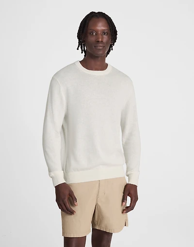 Crewneck Sweater Lightweight Cotton-Linen Blend | Madewell