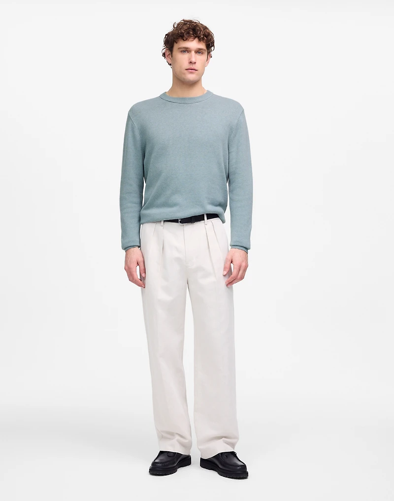 Crewneck Sweater Lightweight Cotton-Linen Blend | Madewell