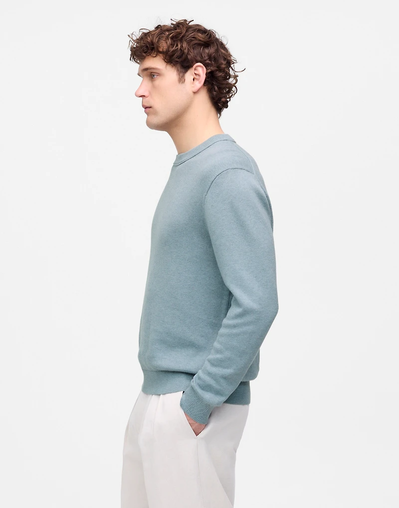 Crewneck Sweater Lightweight Cotton-Linen Blend | Madewell
