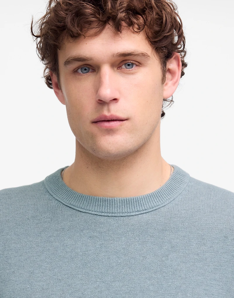 Crewneck Sweater Lightweight Cotton-Linen Blend | Madewell