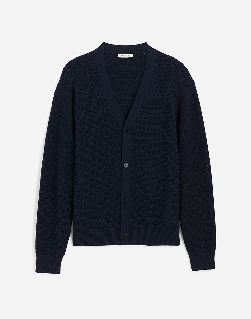 Open-Stitch Cotton Cardigan | Madewell