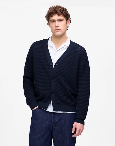 Open-Stitch Cotton Cardigan | Madewell