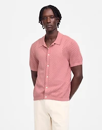 Diamond Pointelle-Stitch Sweater Polo | Madewell