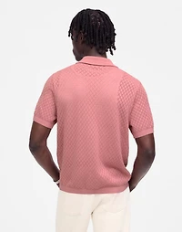 Diamond Pointelle-Stitch Sweater Polo | Madewell