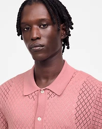 Diamond Pointelle-Stitch Sweater Polo | Madewell