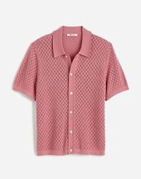 Diamond Pointelle-Stitch Sweater Polo | Madewell