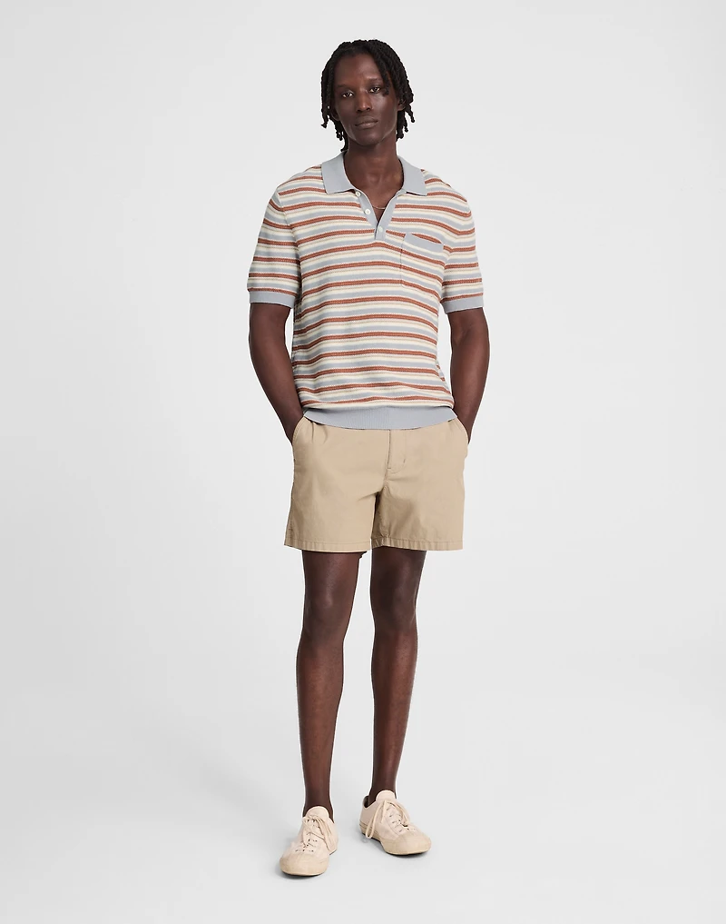 Three-Button Sweater Polo Cotton-Linen Blend | Madewell
