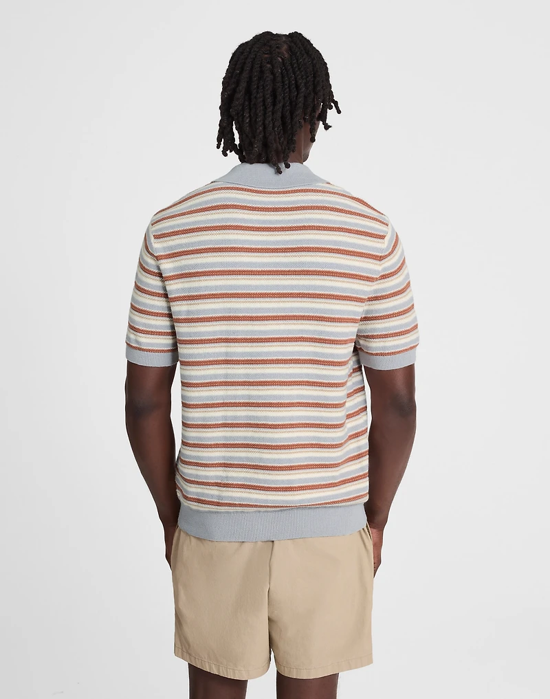 Three-Button Sweater Polo Cotton-Linen Blend | Madewell