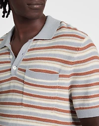 Three-Button Sweater Polo Cotton-Linen Blend | Madewell