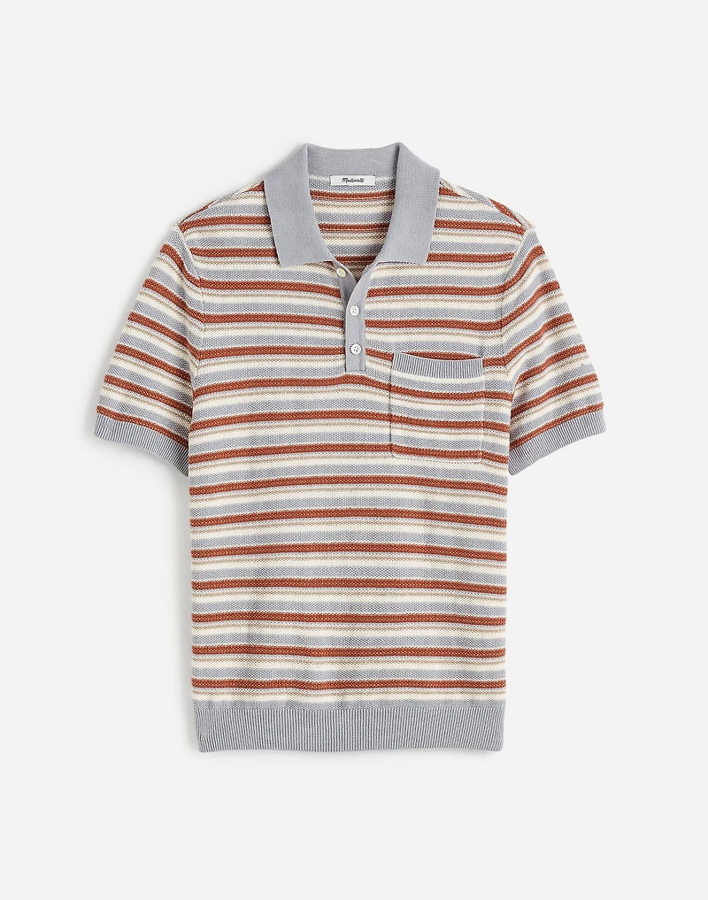 Three-Button Sweater Polo Cotton-Linen Blend | Madewell