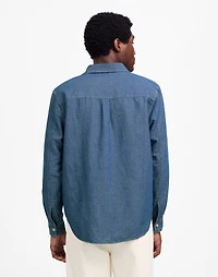 Chambray Button-Up Shirt Cotton-Linen Blend | Madewell