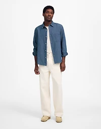 Chambray Button-Up Shirt Cotton-Linen Blend | Madewell