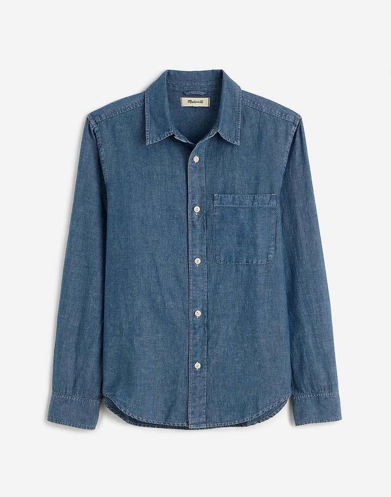 Chambray Button-Up Shirt Cotton-Linen Blend | Madewell