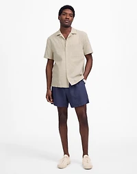 Short-Sleeve Button-Up Shirt Indigo-Dyed Stripe | Madewell