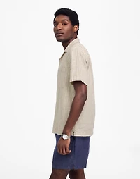 Short-Sleeve Button-Up Shirt Indigo-Dyed Stripe | Madewell