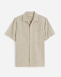 Short-Sleeve Button-Up Shirt Indigo-Dyed Stripe | Madewell
