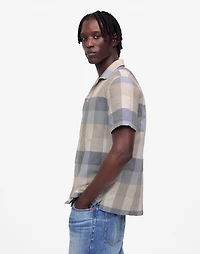 Short-Sleeve Button-Up Shirt Cotton-Linen Blend | Madewell