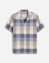 Short-Sleeve Button-Up Shirt Cotton-Linen Blend | Madewell