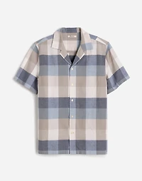 Short-Sleeve Button-Up Shirt Cotton-Linen Blend | Madewell