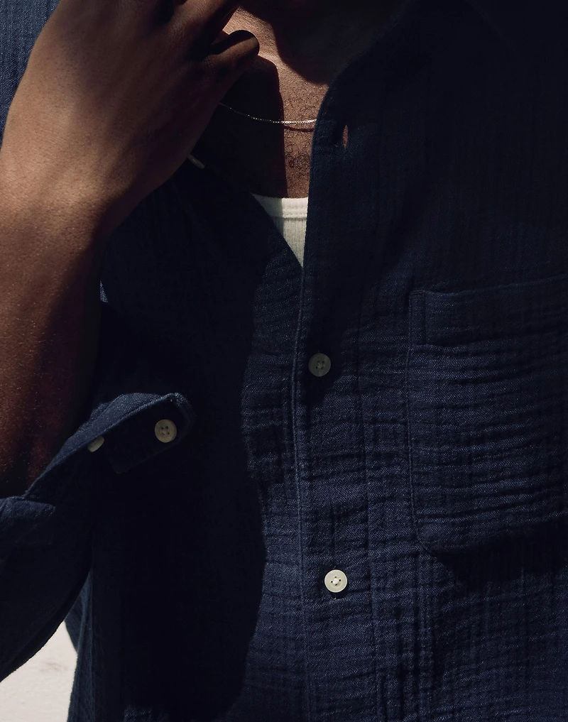 Indigo-Dyed Button-Up Shirt | Madewell