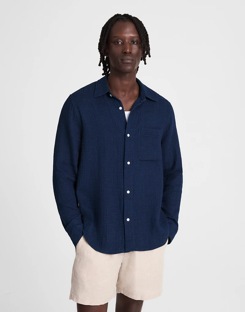 Indigo-Dyed Button-Up Shirt | Madewell