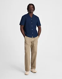 Indigo-Dyed Camp-Collar Short-Sleeve Shirt | Madewell