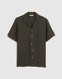 Indigo-Dyed Short-Sleeve Button-Up Shirt | Madewell