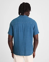 Indigo-Dyed Short-Sleeve Button-Up Shirt | Madewell