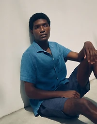 Indigo-Dyed Short-Sleeve Button-Up Shirt | Madewell