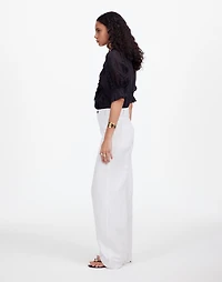The Petite Zoe Relaxed Wide Pant in 100% Linen | Madewell