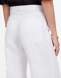 The Zoe Relaxed Wide Pant 100% Linen | Madewell
