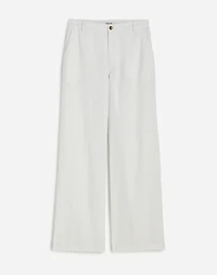 The Zoe Relaxed Wide Pant 100% Linen | Madewell